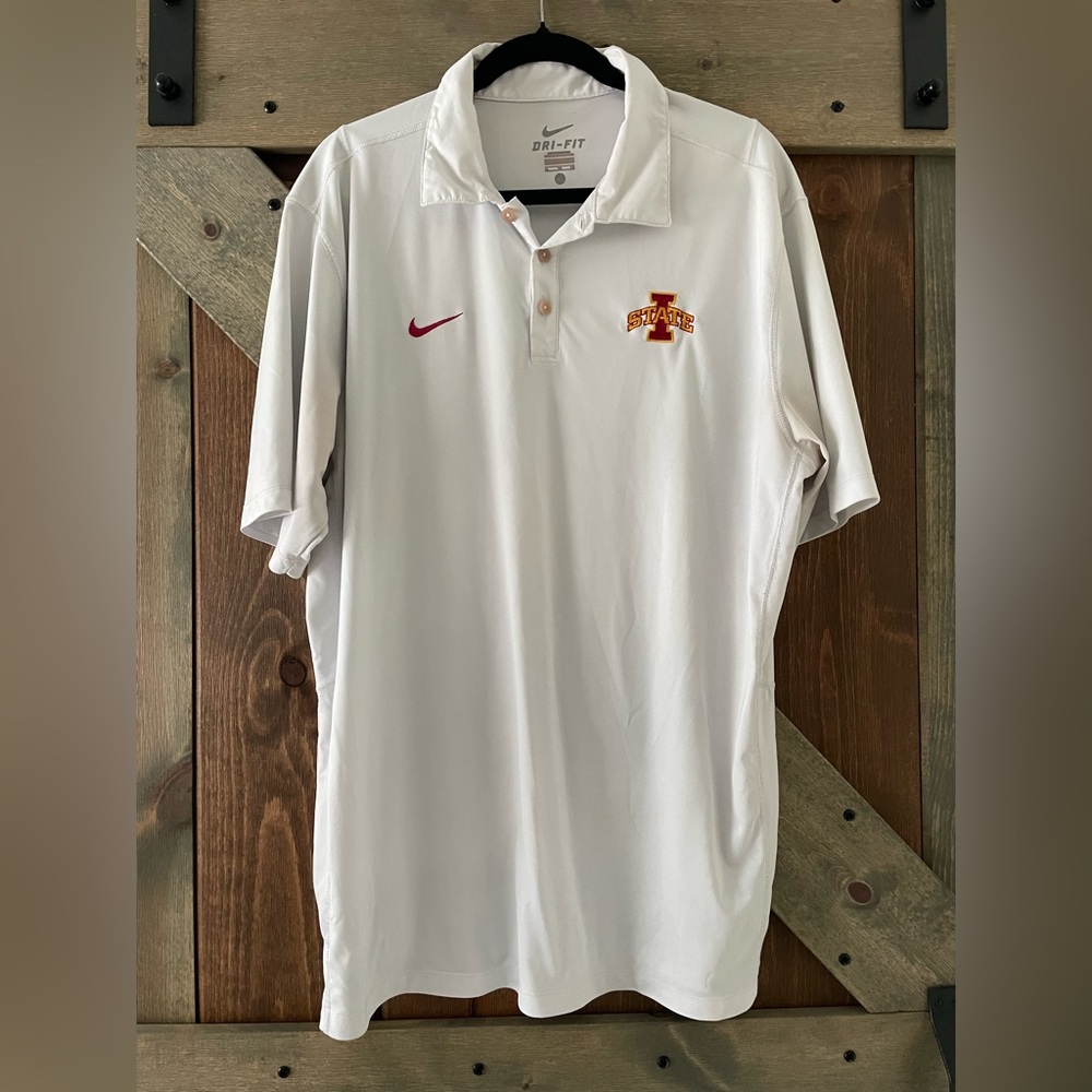 Nike White Dri-FIT Iowa State Polo